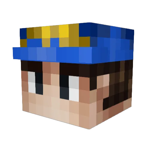 LiLzayXD Minecraft avatar head, 3D render