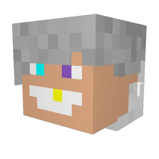 LiMeNx Minecraft avatar head, 3D render