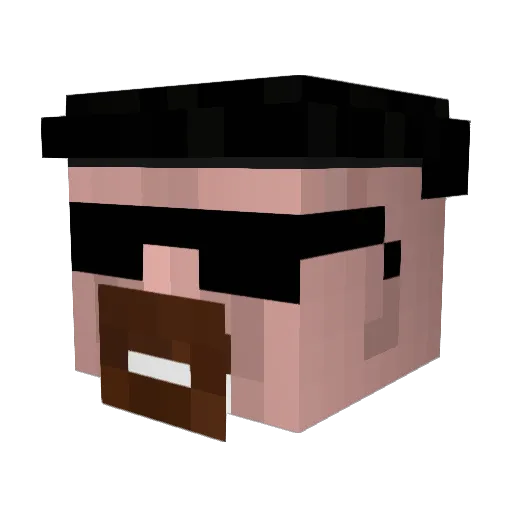 LiPa27 Minecraft avatar head, 3D render
