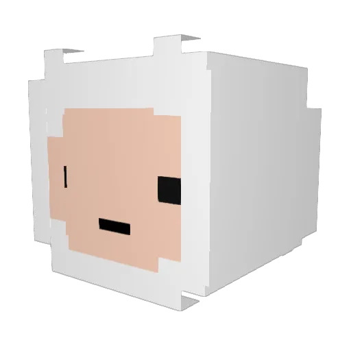 LiSpp_ Minecraft avatar head, 3D render