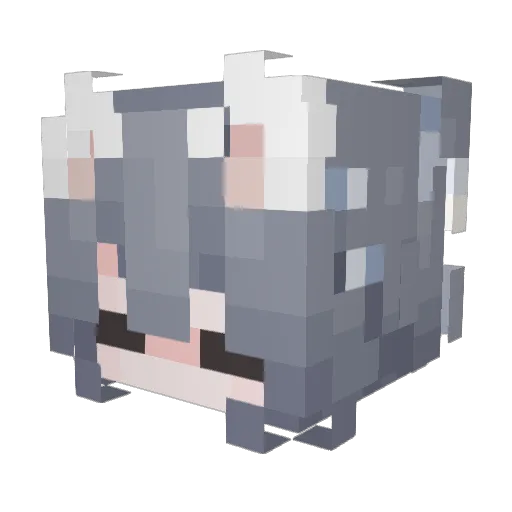LiT55 Minecraft avatar head, 3D render