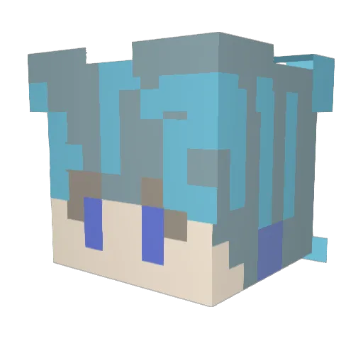 LiXXq Minecraft avatar head, 3D render