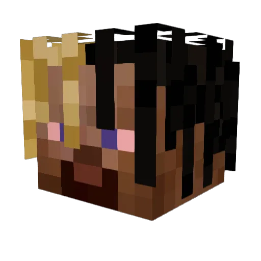 LiXingke Minecraft avatar head, 3D render