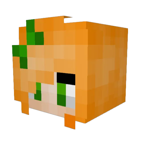 LiXouSae Minecraft avatar head, 3D render