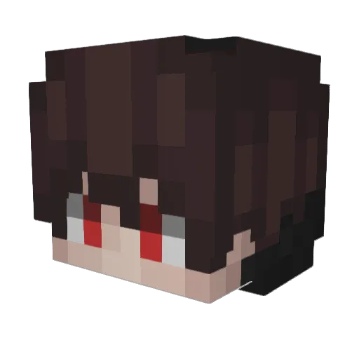LiZiShu Minecraft avatar head, 3D render