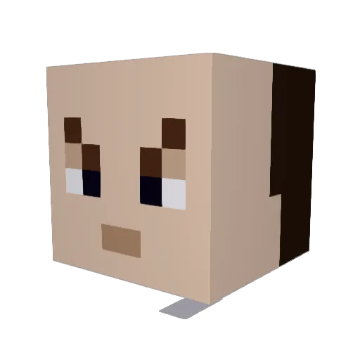 Li_Mu_Bai Minecraft avatar head, 3D render