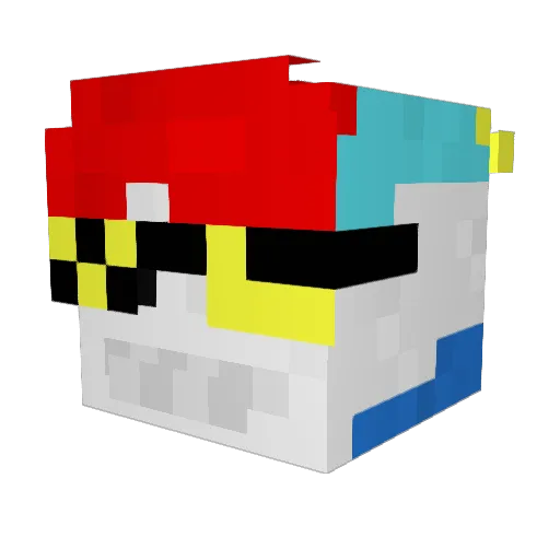 Li_Pu404 Minecraft avatar head, 3D render