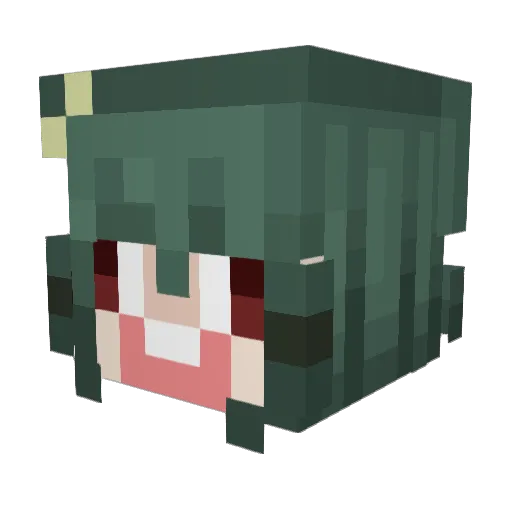 Li_Zhii Minecraft avatar head, 3D render