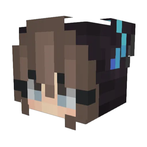 Li_xy Minecraft avatar head, 3D render