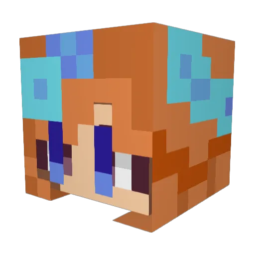 Lia03112003 Minecraft avatar head, 3D render