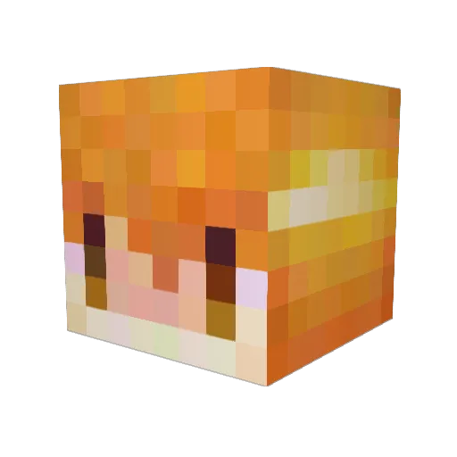 Lia787 Minecraft avatar head, 3D render