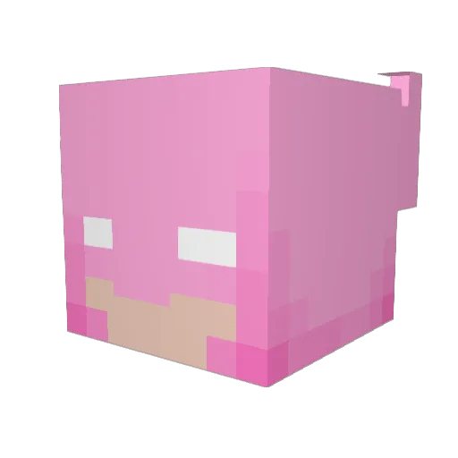 LiaCK Minecraft avatar head, 3D render