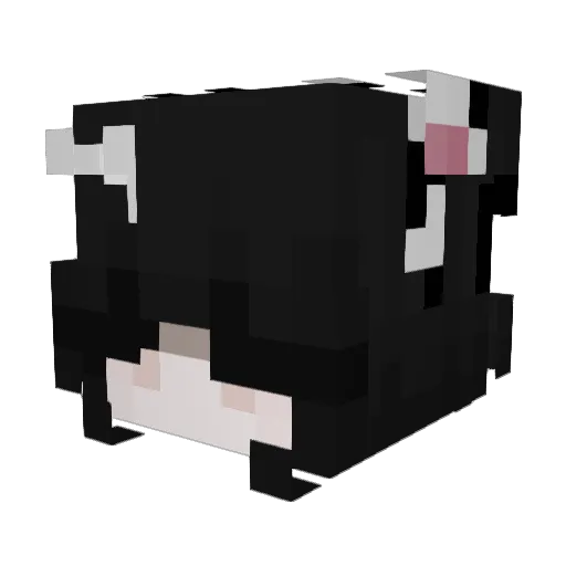 LiaShroom Minecraft avatar head, 3D render