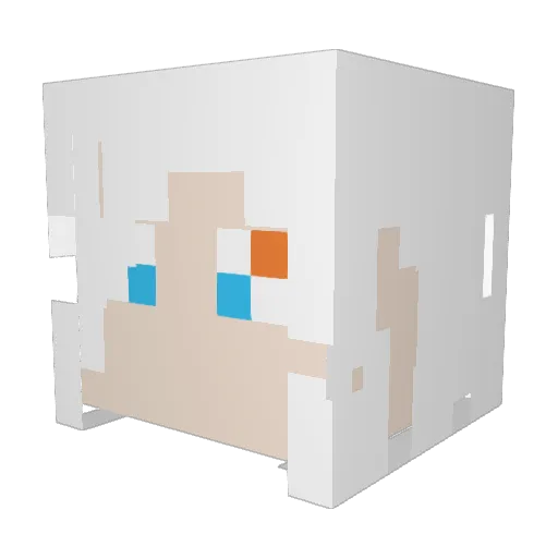 Lia_Yang Minecraft avatar head, 3D render