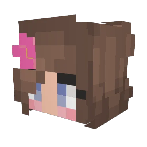 Liaac Minecraft avatar head, 3D render