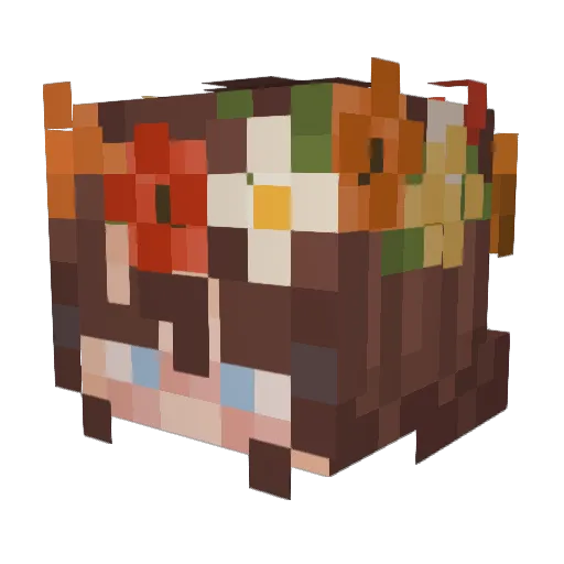 Liaancii Minecraft avatar head, 3D render