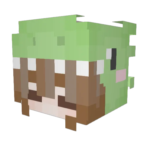Liaasaurus Minecraft avatar head, 3D render