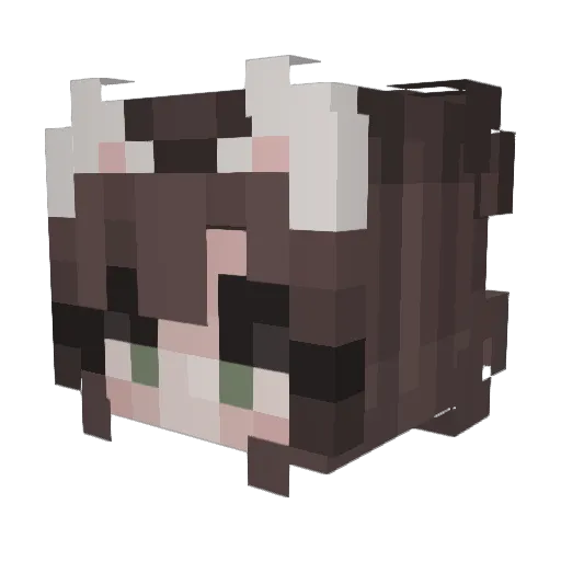 Liades Minecraft avatar head, 3D render