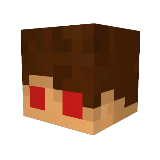 Liadzas Minecraft avatar head, 3D render