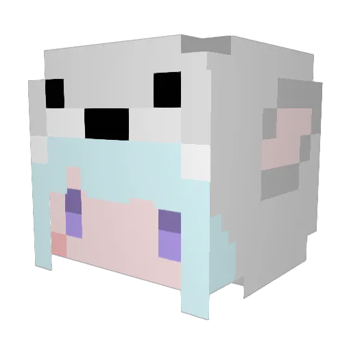 Liafi Minecraft avatar head, 3D render