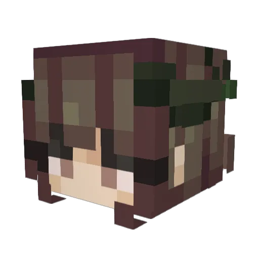 LiahMG Minecraft avatar head, 3D render
