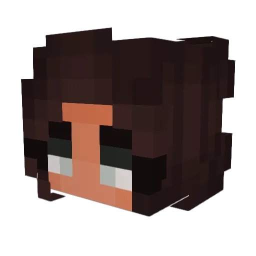 Liaiu Minecraft avatar head, 3D render