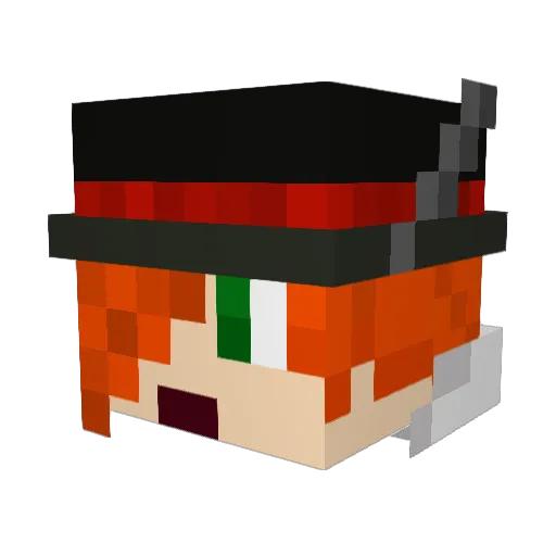 Liam0105 Minecraft avatar head, 3D render