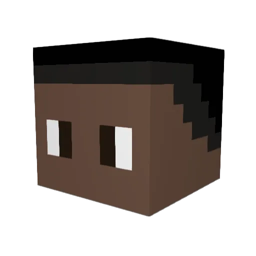 Liam57 Minecraft avatar head, 3D render