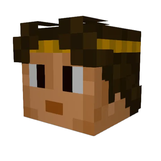 LiamIRL Minecraft avatar head, 3D render