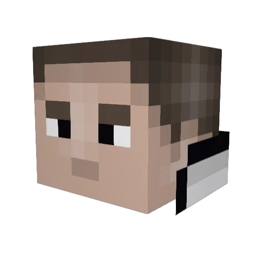 LiamRAWW Minecraft avatar head, 3D render