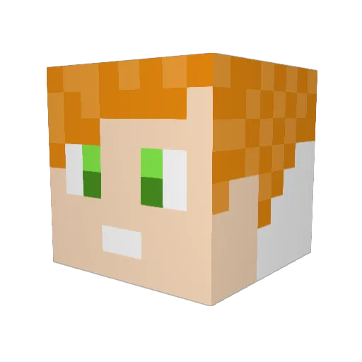 LiamRJ Minecraft avatar head, 3D render