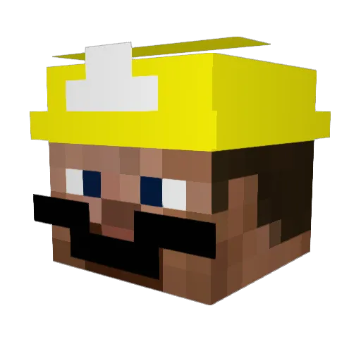 LiamTDMHD Minecraft avatar head, 3D render