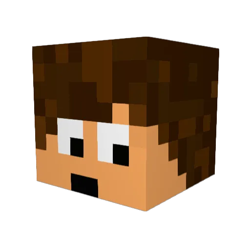 Liamllssd Minecraft avatar head, 3D render
