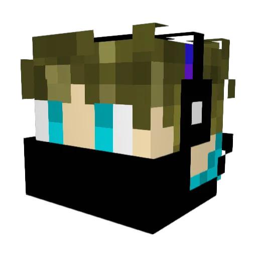 Liamnoelll Minecraft avatar head, 3D render