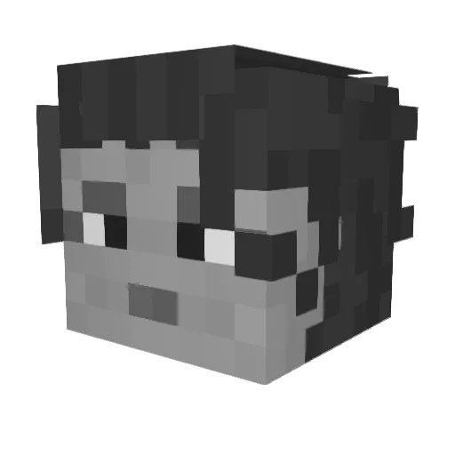 Liamooos Minecraft avatar head, 3D render