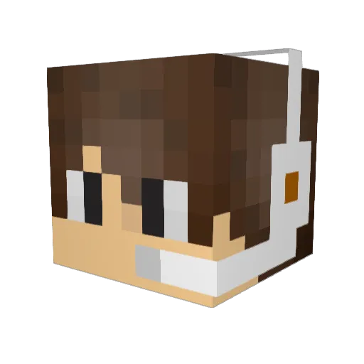 Liamsais Minecraft avatar head, 3D render