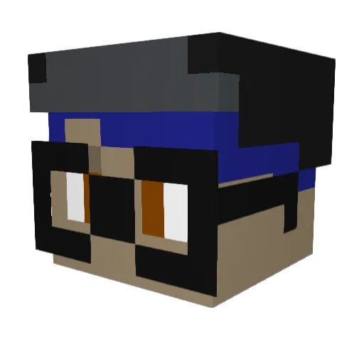 LiamtheRook Minecraft avatar head, 3D render