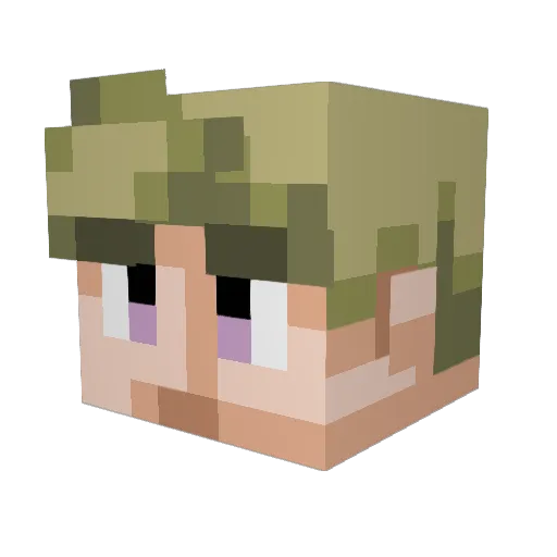 Liamzerrr Minecraft avatar head, 3D render