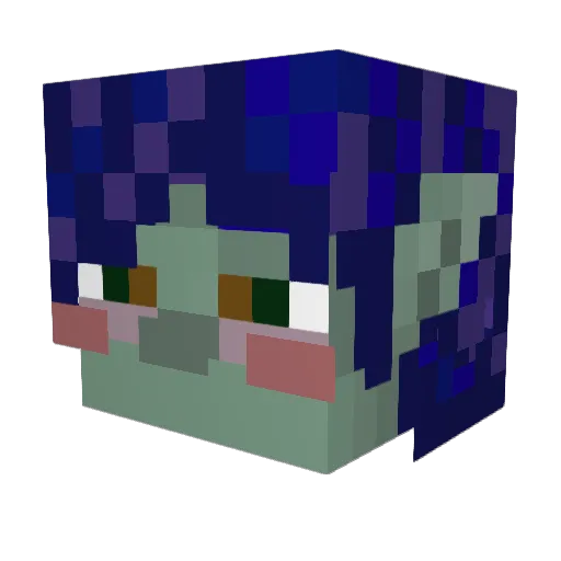 Liana713 Minecraft avatar head, 3D render