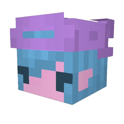 LianaJJ Minecraft avatar head, 3D render