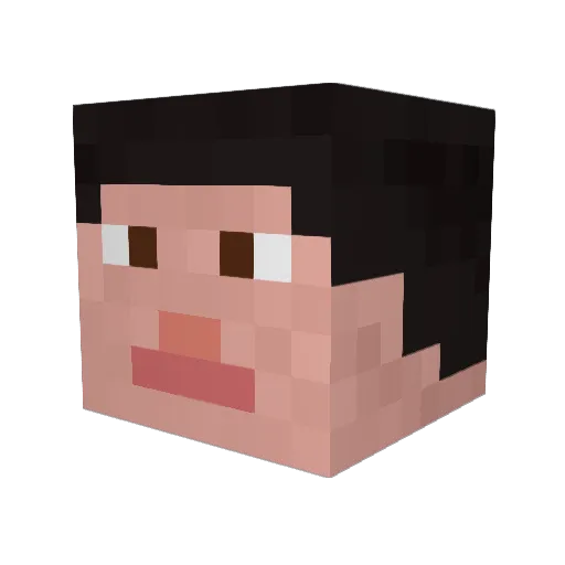 Lianam Minecraft avatar head, 3D render
