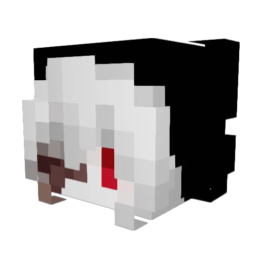 Lianci Minecraft avatar head, 3D render