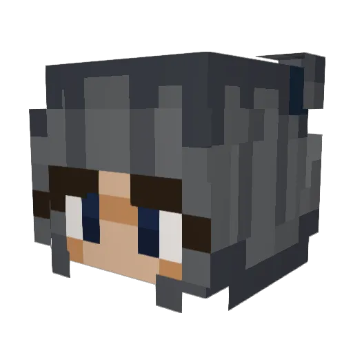 LiangCool Minecraft avatar head, 3D render