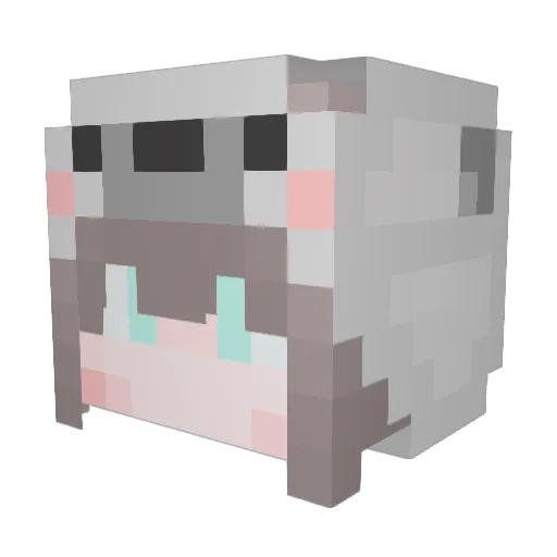 LiangHu Minecraft avatar head, 3D render
