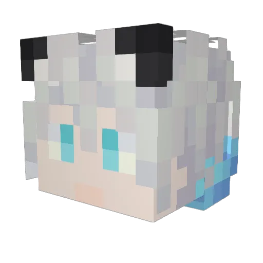 LiangMo_ Minecraft avatar head, 3D render