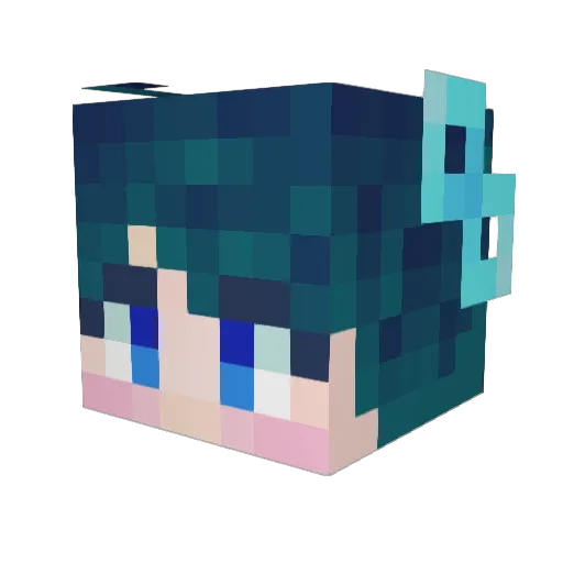 Liang_21 Minecraft avatar head, 3D render