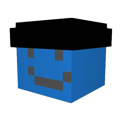 Lianjuh Minecraft avatar head, 3D render