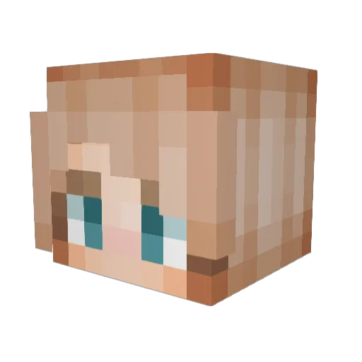 Liannutje Minecraft avatar head, 3D render