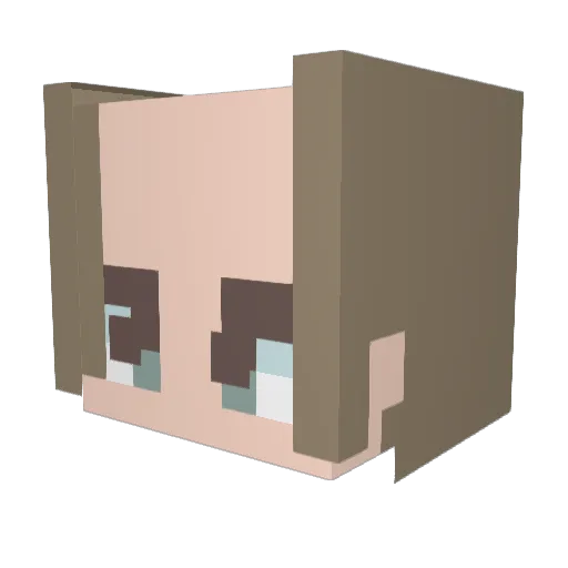 LiaoChenHao Minecraft avatar head, 3D render