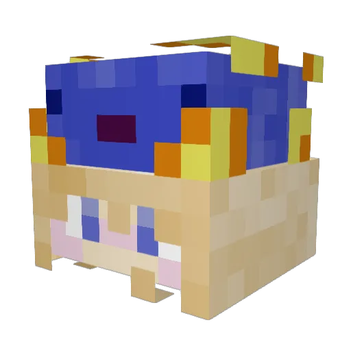 Liapak Minecraft avatar head, 3D render